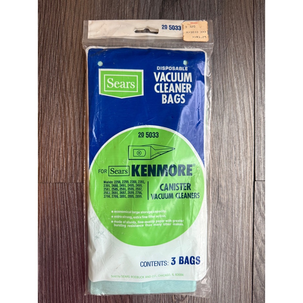 Vintage Sears Kenmore Canister Vacuum Cleaner Bags 3 Pack 20 5033 NOS‎